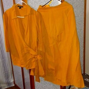 Ashley Stewart 2-piece tie jacket with a-line shirt. Size 16w